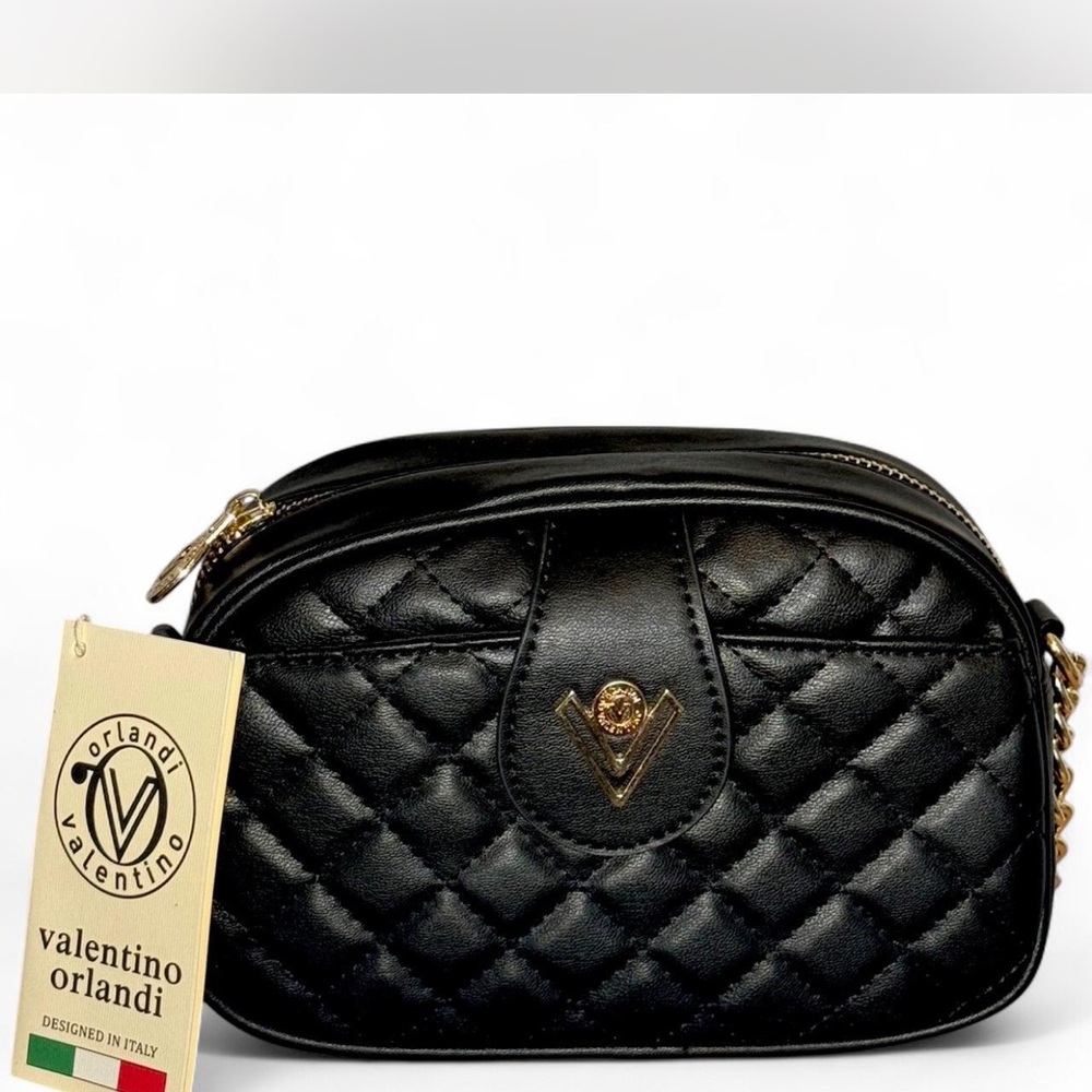 Valentino Orlandi Black Quilted Women's Bag